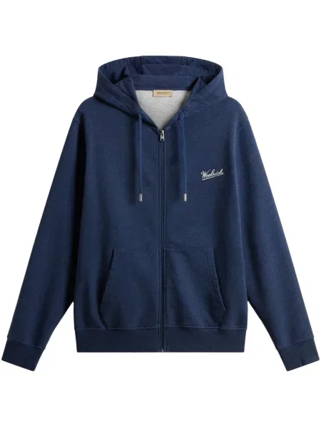 Hanorac cu glugă Woolrich albastru