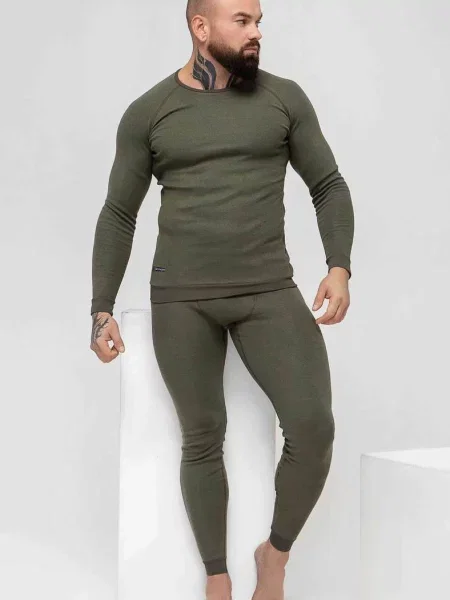 Однотонна термобілизна Totalfit зелена