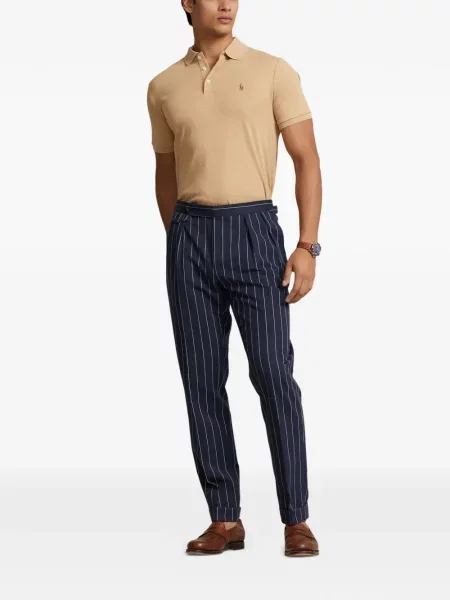 Tricou polo Polo Ralph Lauren cu glugă cu blană cu broderie roșu