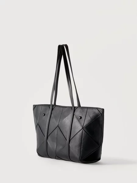 Geantă Calvin Klein Woven Medium Carryall negru
