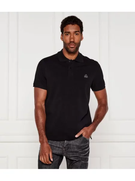 Tricou polo Moose Knuckles negru