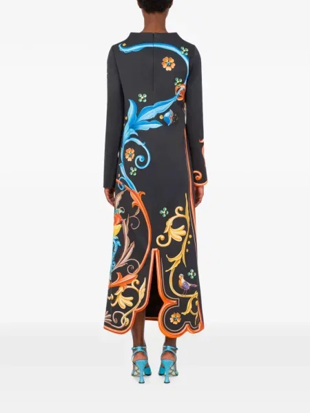 Rochie maxi Moschino cu imagine negru