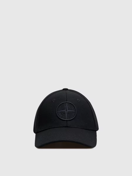 Темно-синя кепка з вовною Stone Island синя