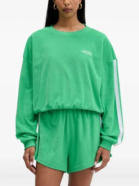Hanorac Rip Curl cu broderie cu dungi verde