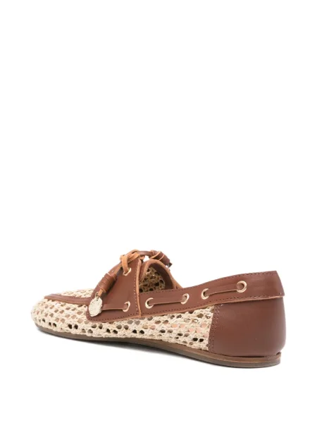 Ниски обувки Ancient Greek Sandals с връзки с дантела кафяво