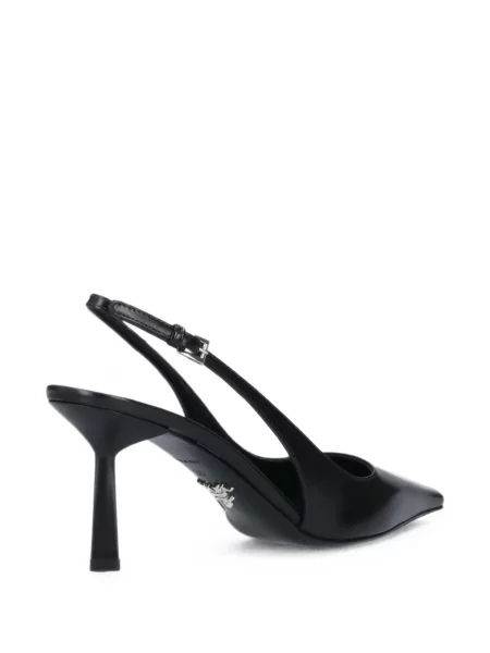 Pantofi cu toc Prada din piele slingback negru