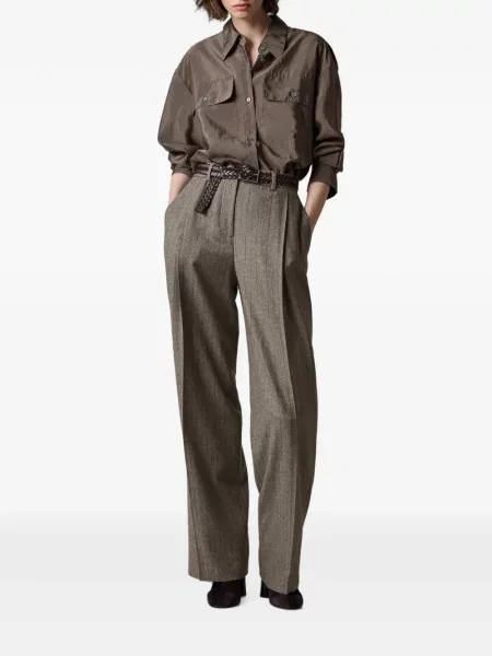 Cămașă Paul Smith din organza gri