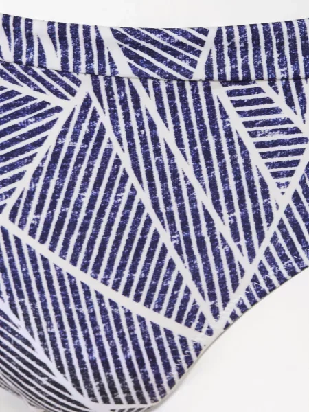 Lidea Podstawowe Figi Bikini Indigo Grid blau białe