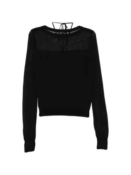 Top System tricotate negru