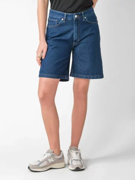 Klitmøller Collective Pantaloni Jules închis albastru