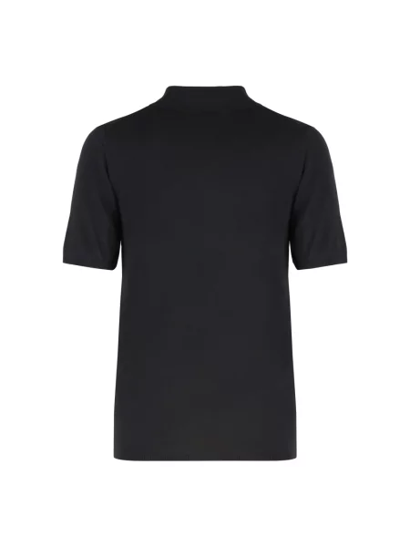 Calvin Klein Koszulki Kobieta M Dzianinowa koszulka polo z czarny