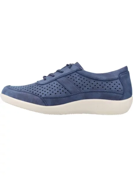Lniane sneakersy Wamba niebieskie