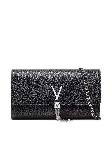 VALENTINO Pisemska torbica DIVINA / srebrna črna