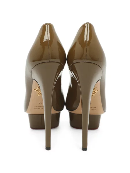 Pantofi cu toc Charlotte Olympia cu platformă verde