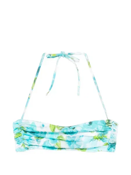 Top Chloé cu model floral cu imagine albastru