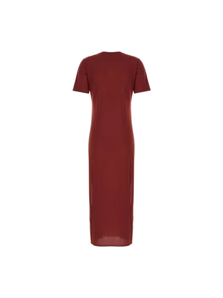 Sukienka Saint Laurent wełniana czerwona