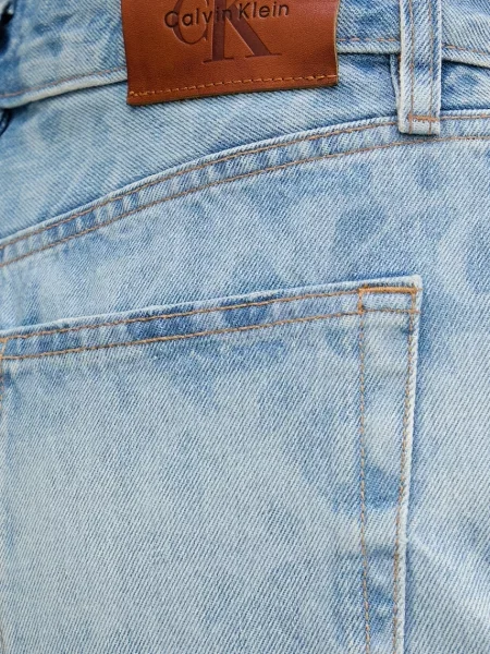 Calvin Klein Jeans дънки straight дамски синьо