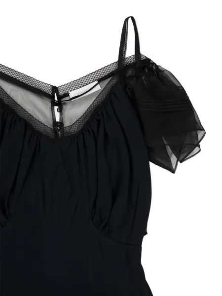 Rochie midi Rabanne plasă negru