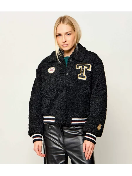 Tommy Jeans Átmeneti dzseki sárga / piros fehér fekete