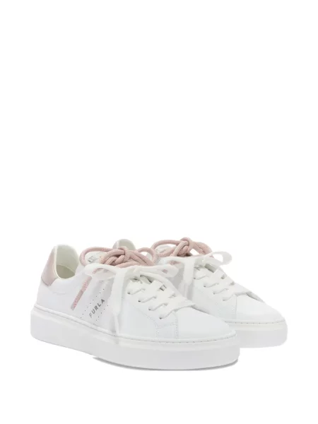 Sneakers Furla με κορδόνια με δαντέλα λευκό