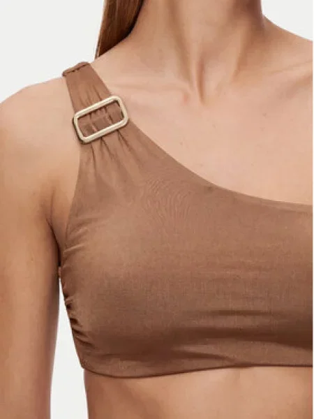 Top Max Mara na jedno rameno hnedá