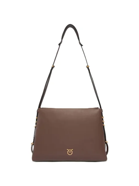 Pinko crossbody kabelka dámska kožená hnedá