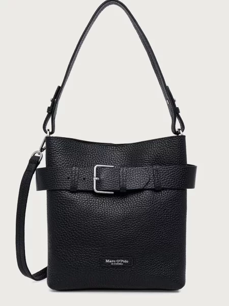 Marc O'Polo geantă crossbody pentru femei din piele negru