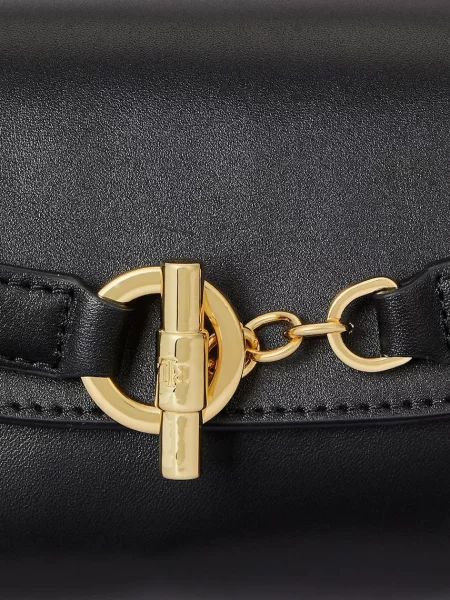 Шкіряна сумочка Lauren Ralph Lauren чорний