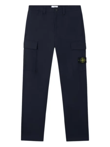 Pantaloni Stone Island cu strasuri albastru