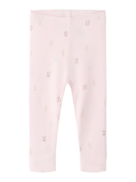 NAME IT Leggings NBFLYDIANNA albastru deschis / maro închis / roz alb
