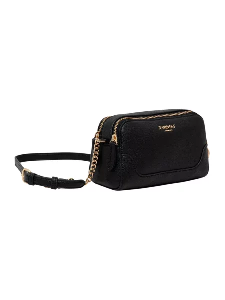 Twinset torebka crossbody z imitacji skóry czarna