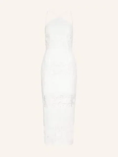 Patrizia Pepe Sukienka Z Koronką weiss biała