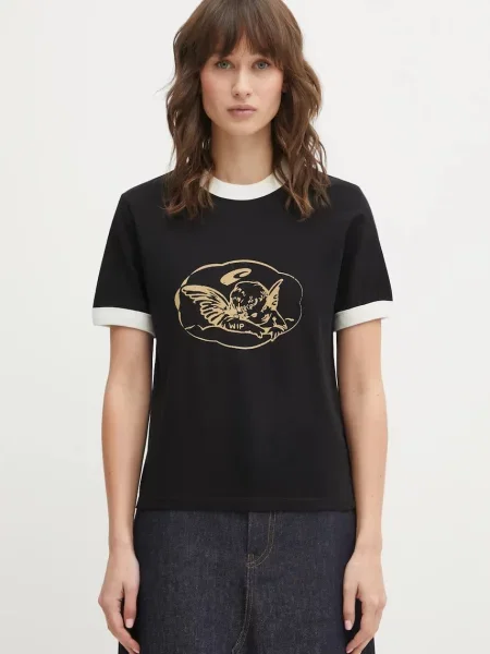 Carhartt WIP tricou din W SS Reminiscing Ringer T-S negru