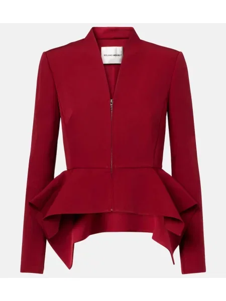 Cu peplum geacă Roland Mouret roșu