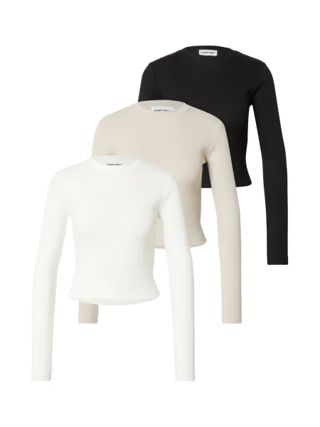 Studioselect Tricou Caya grej / negru alb
