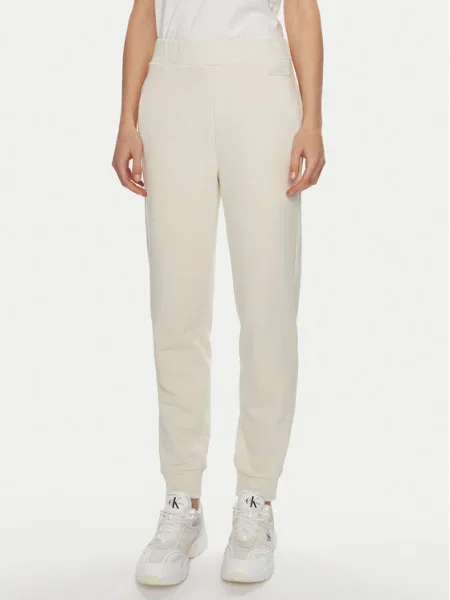Calvin Klein Pantaloni trening Micro Logo Écru