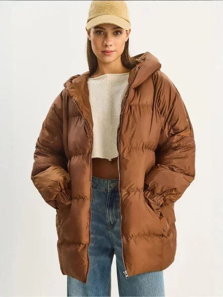 Bianco Lucci Zimski plašč Puffer- und Daunenmäntel mokka