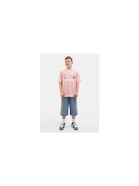 Jack & Jones Junior Polo marškinėliai Loose Fit rožinė