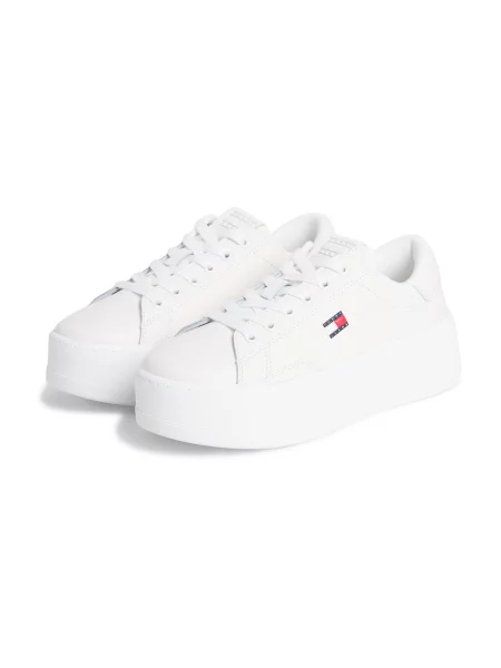 Tommy Jeans Nizke superge mornarska / živo rdeča bela