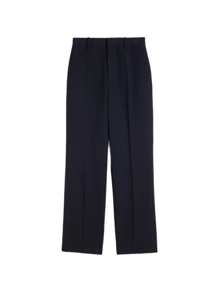 Pantaloni Jil Sander cu talie înaltă albastru