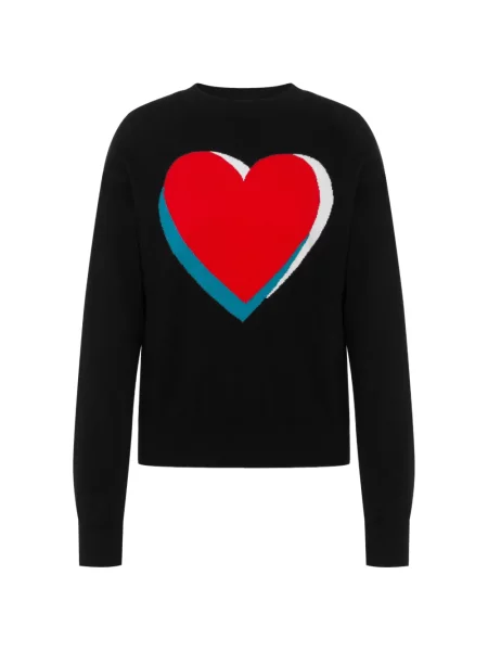 Pulover Love Moschino din cașmir negru