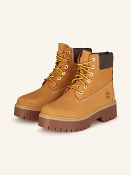 Timberland Šněrovací Kozačky Na Platformě Stone Street tmavě oranžová hnědé