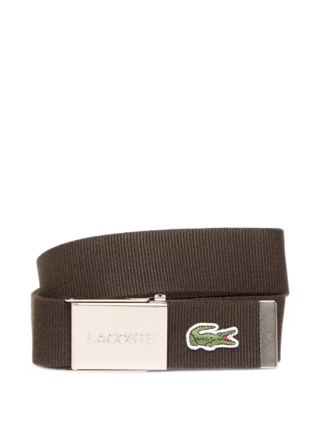 Презрамки колан Lacoste с автограф зелено