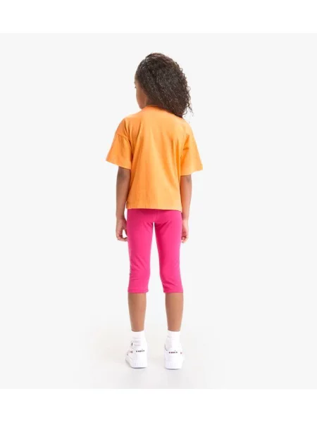 Komplet dziecięcy koszulka + legginsy Diadora JG Set Hoops Junior pomarańczowa