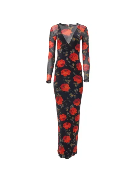 Rochie midi Carolina Herrera cu imagine plasă negru