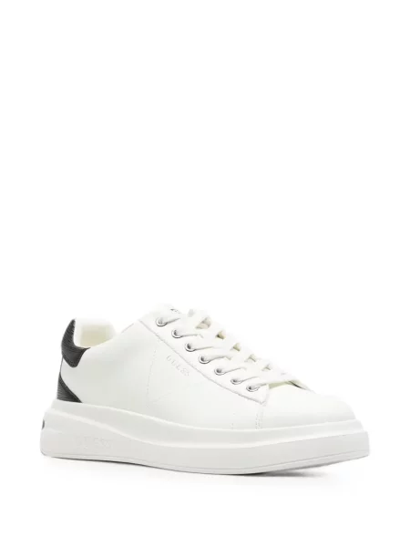 Sneakerși Guess din piele alb