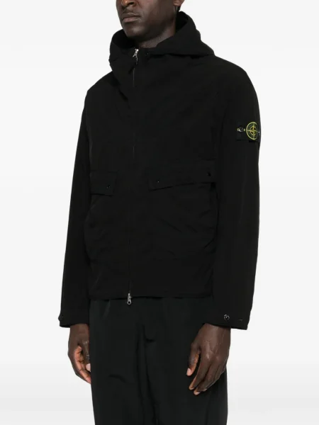 Яке Stone Island с качулка камъни черно
