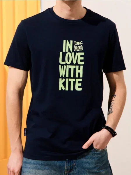 Sinsay Tričko s krátkým rukávem námořnická modrá