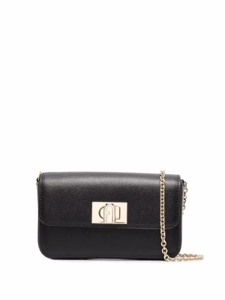 Geantă de mână Furla din piele negru