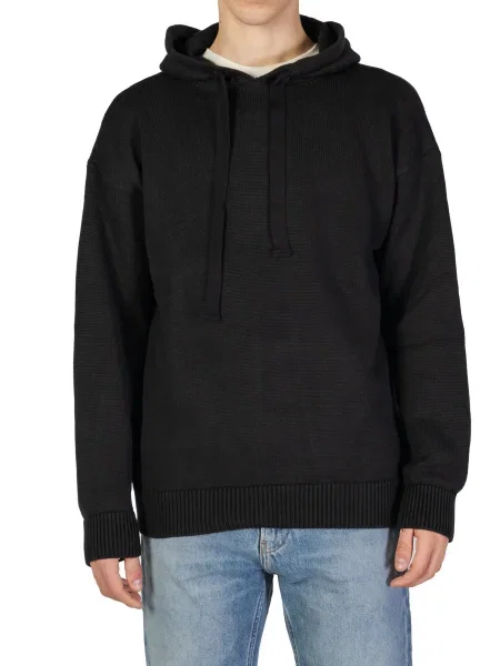 Суичър с качулка Underclub с качулка черно
